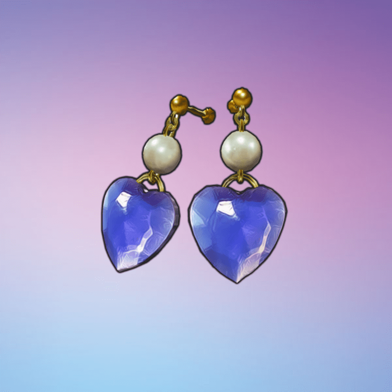 Heart Earrings (Blue)