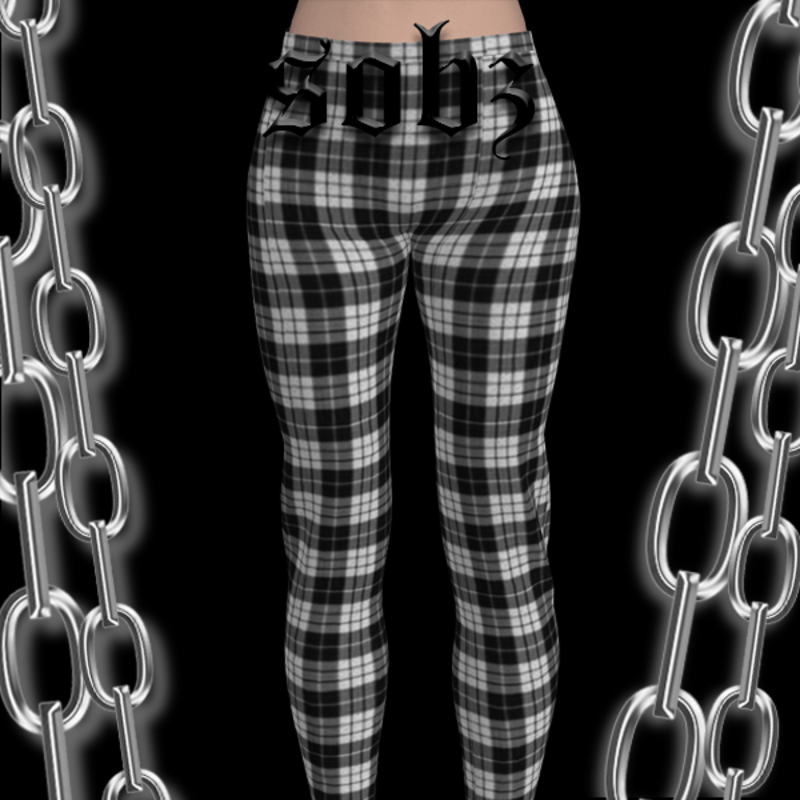 Black and White Plaid Pants