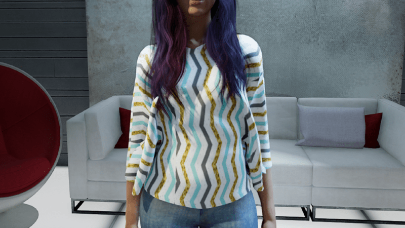 Chevron Kimono Shirt