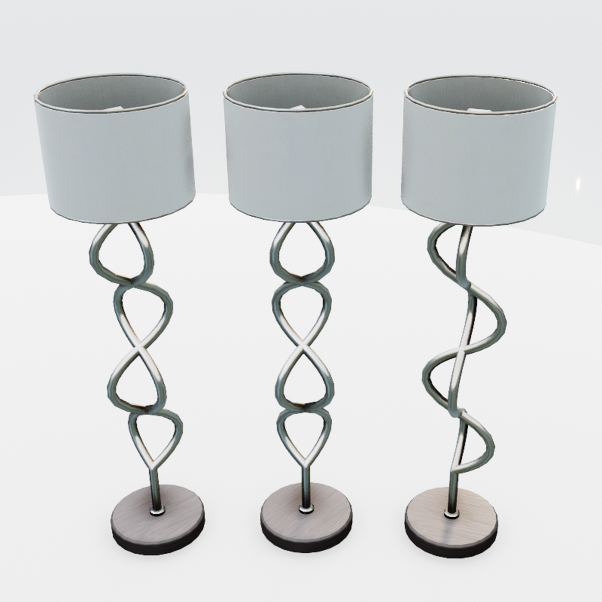 Helix Floor Lamp Silver