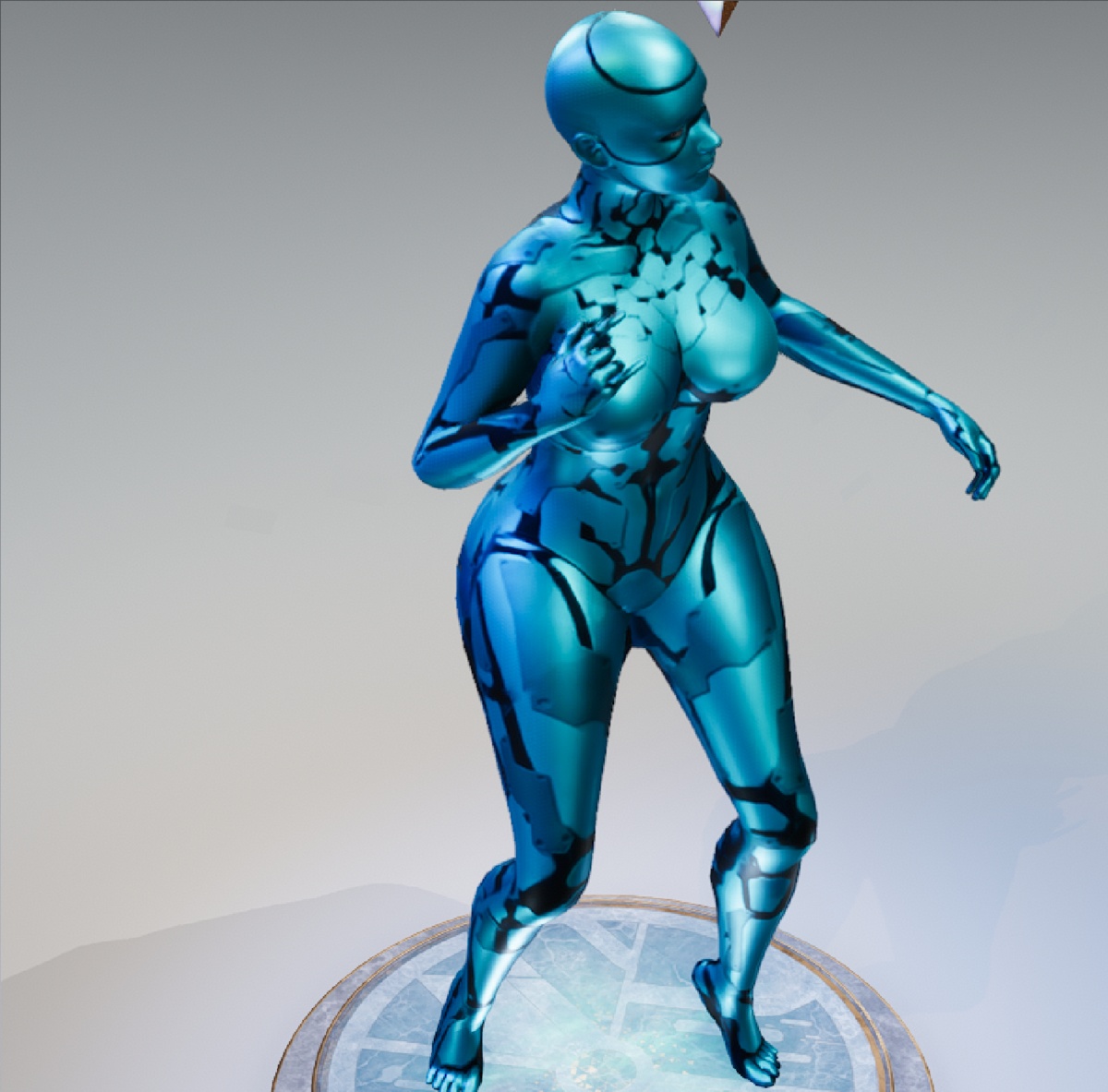 Female Blue Android Avatar