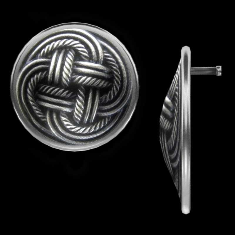 Celtic Disk Earrings - Silver