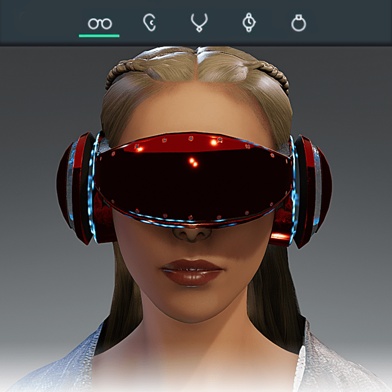 VR Glasses Pulsar- Red Chrome