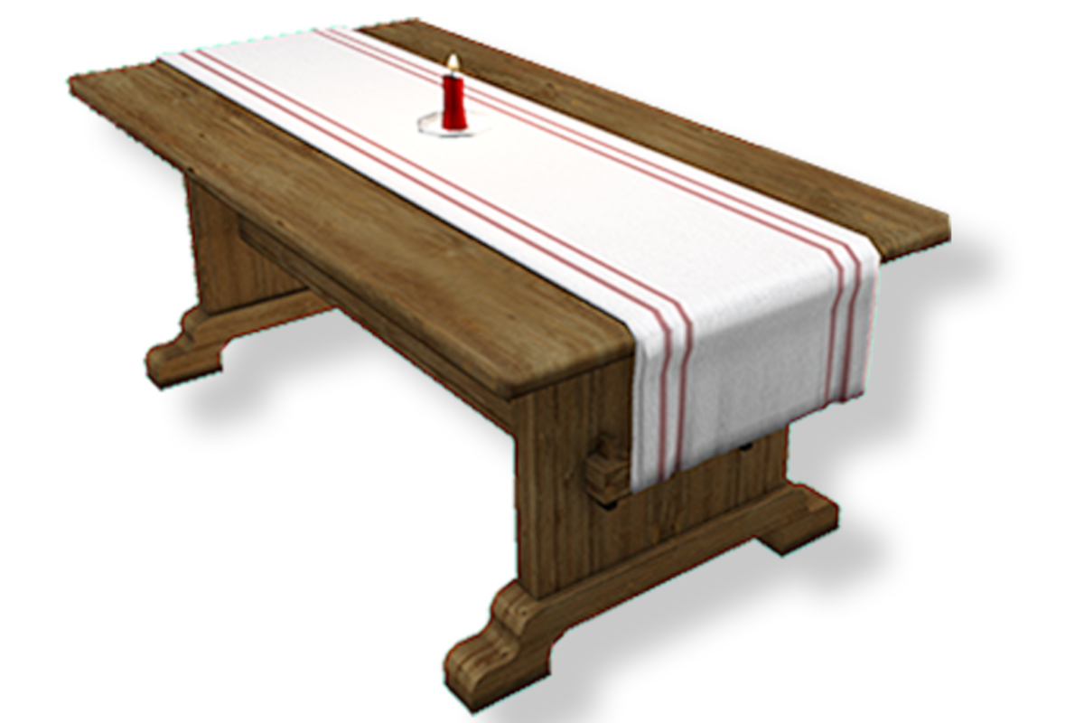 Black Rose Medieval Table