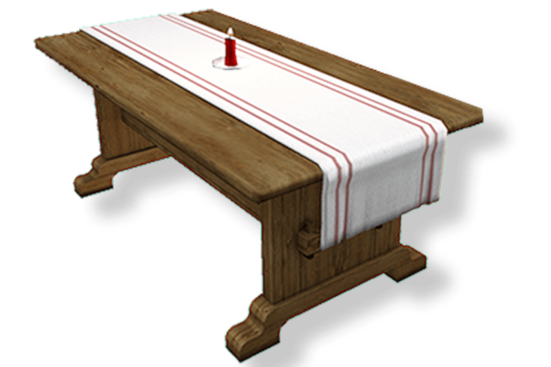 Black Rose Medieval Table