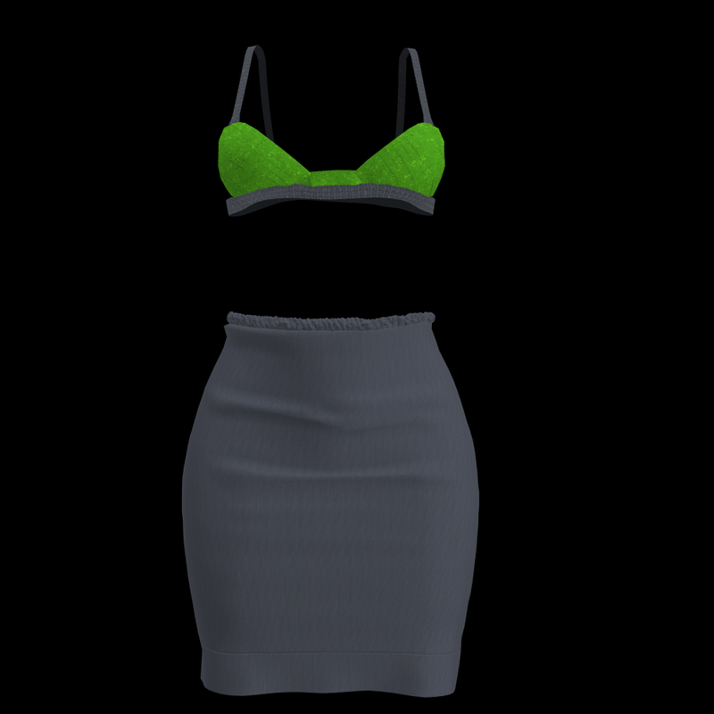 VA_Rocky Horror Bra and Slip Green