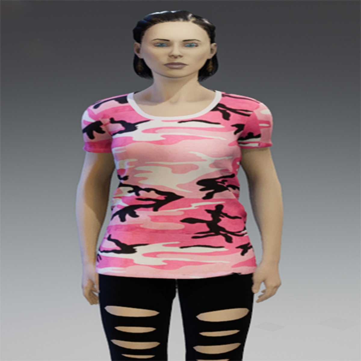 Camouflage T-Shirt Short Sleeves