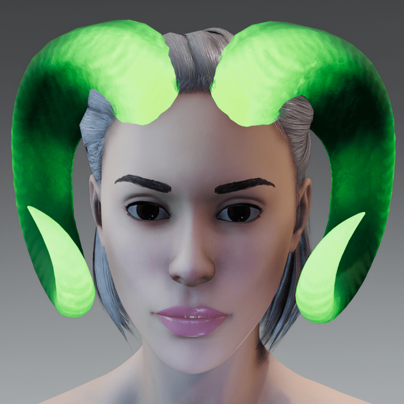 Spirit Of The Ram (Horns) - Black + Green