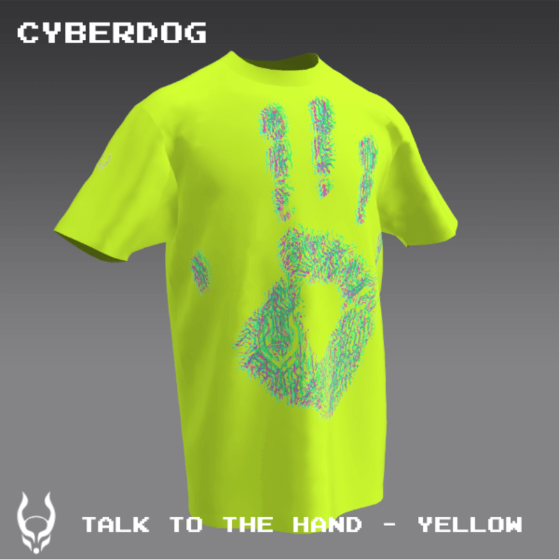 TALK TO THE HAND T-SHIRT YELLOW