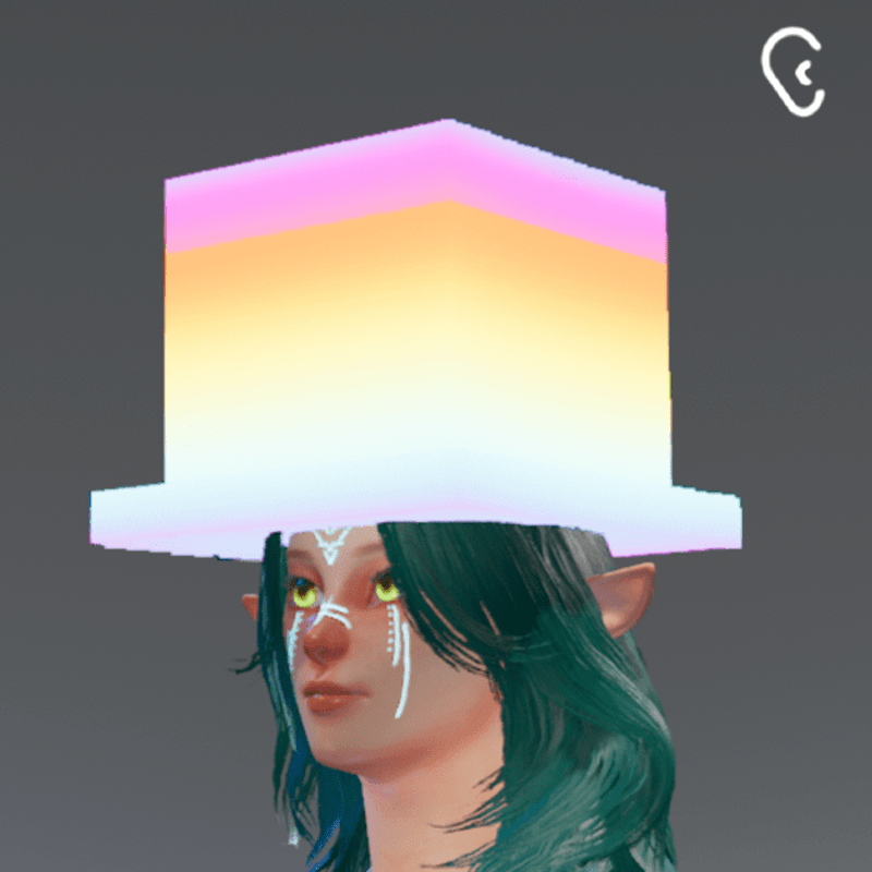 Geometric Cube rave hat