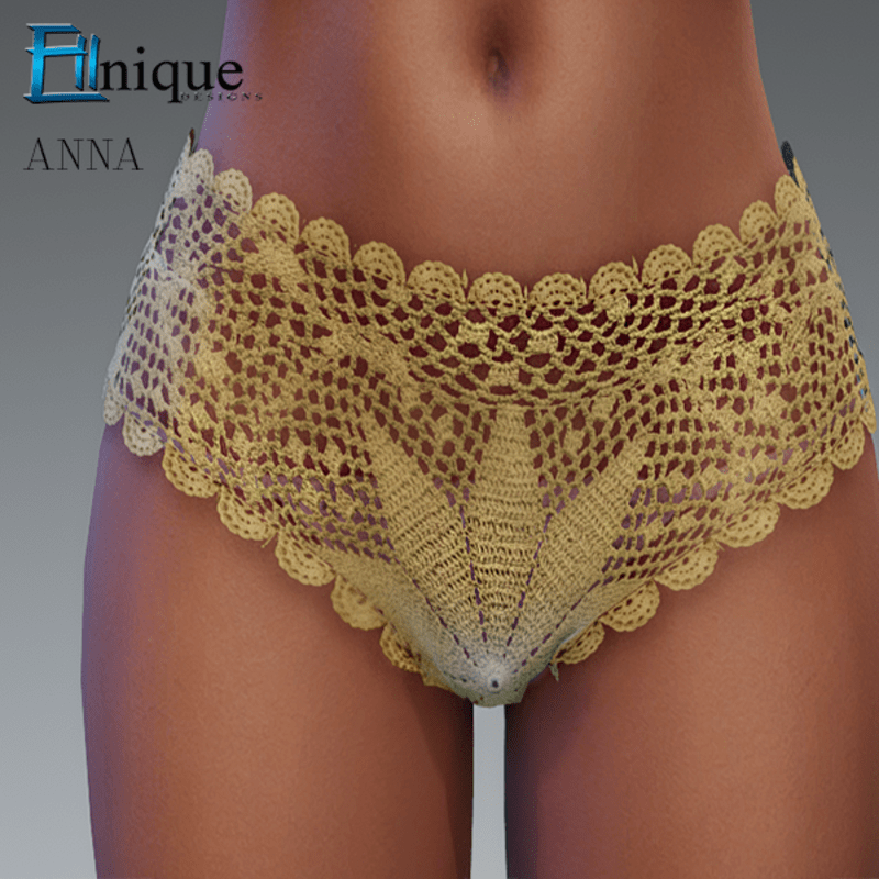 Anna Beige/Tan Crochet Bikini Pants