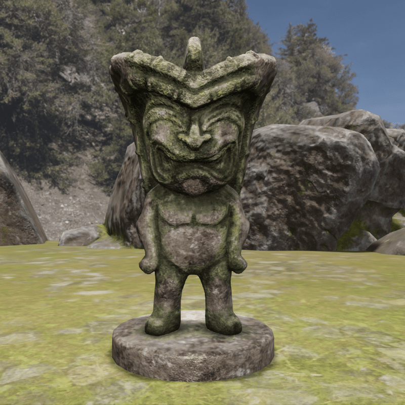 TKA GL Tiki Statue Stone