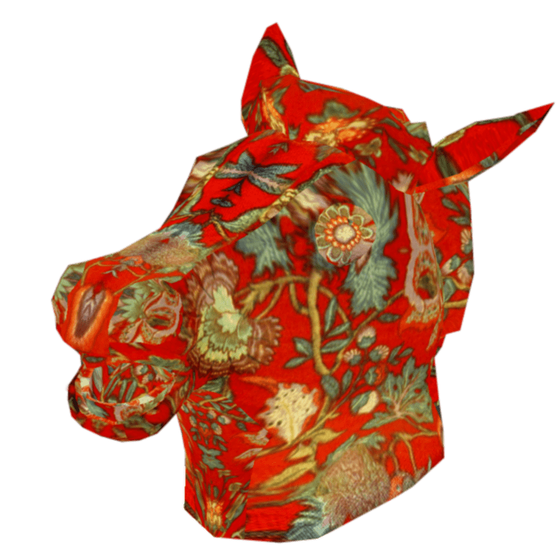 Horse Head (f) decorative red