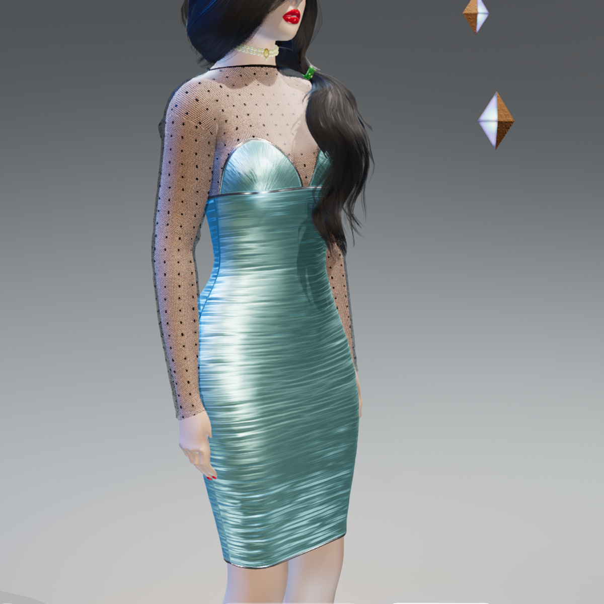 Sky Ruched Bodycon Dress - Female