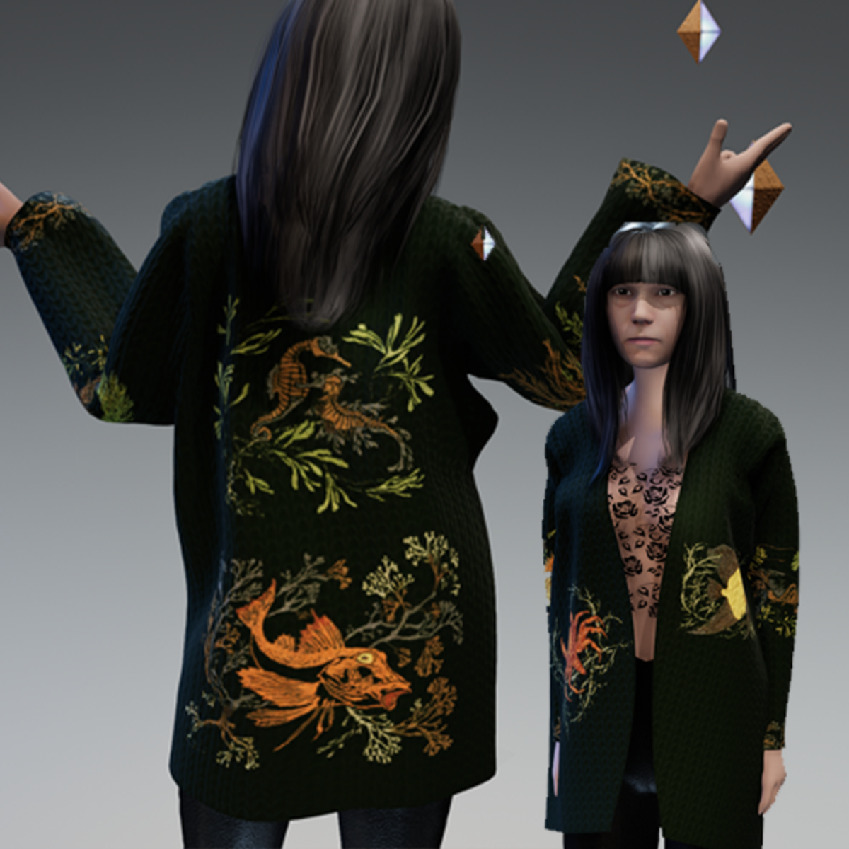 Under the Sea Long Cardigan