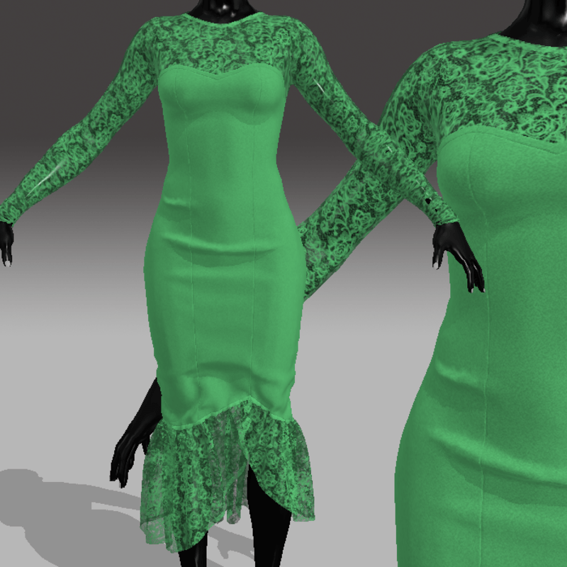 AV2 - Lace Mermaid Formal Dress