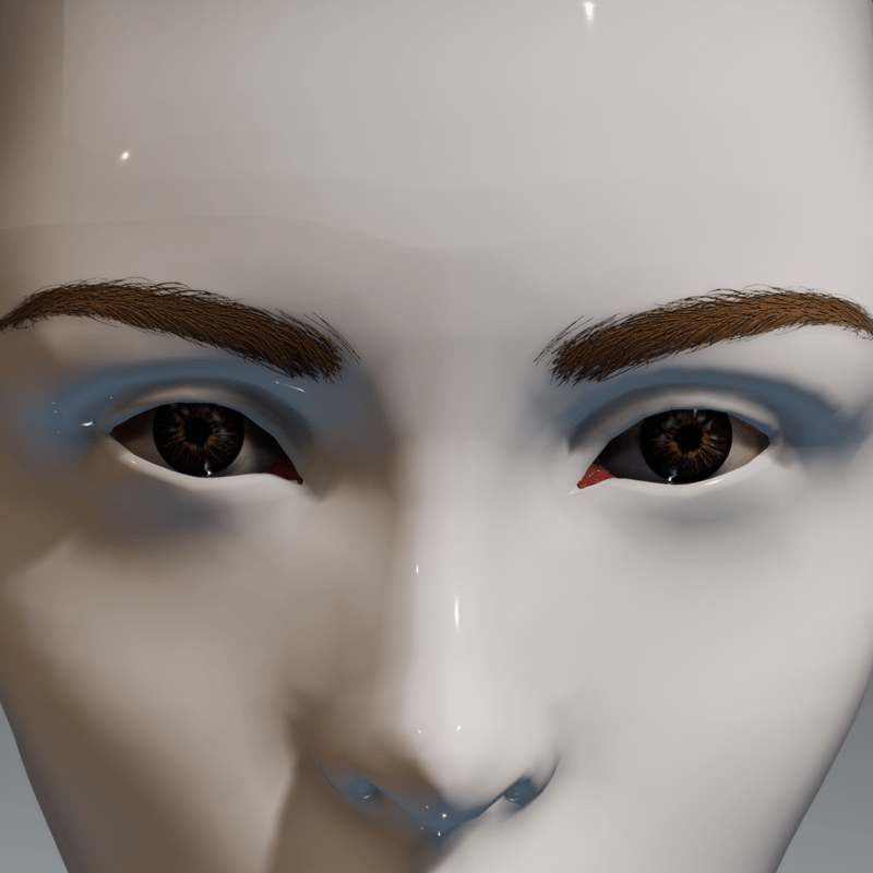 Eyes (brown) and brows (blonde) for the Irene Head by Apocalypse Bunnies