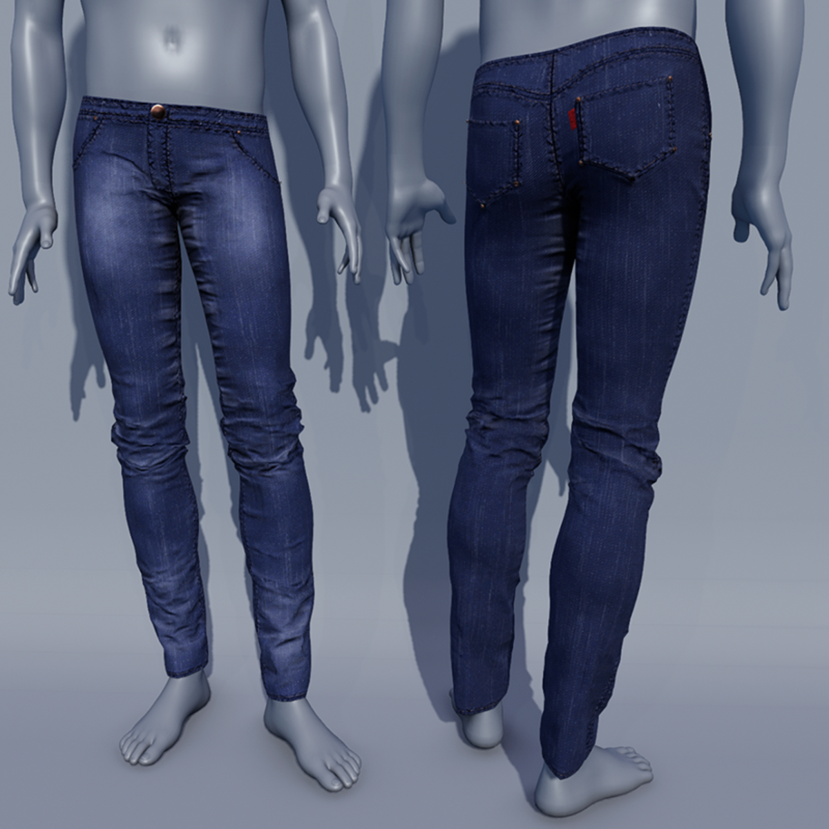 Men Jeans Pants - Deep Blue