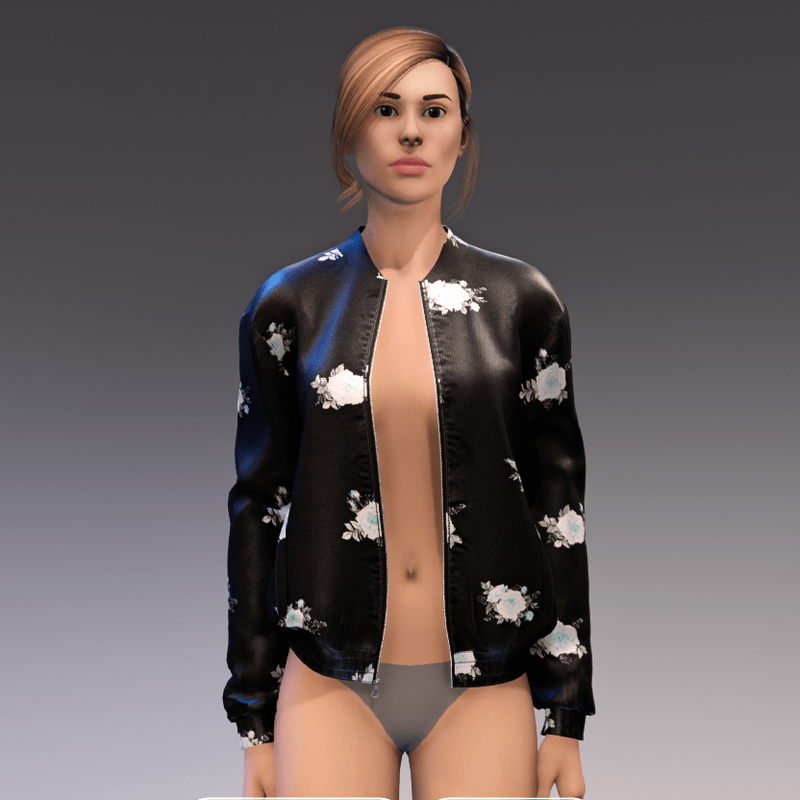 AV 2.0 Chic in the city bomber jacket - black/blue