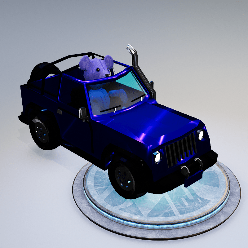 Blue Teddy Car