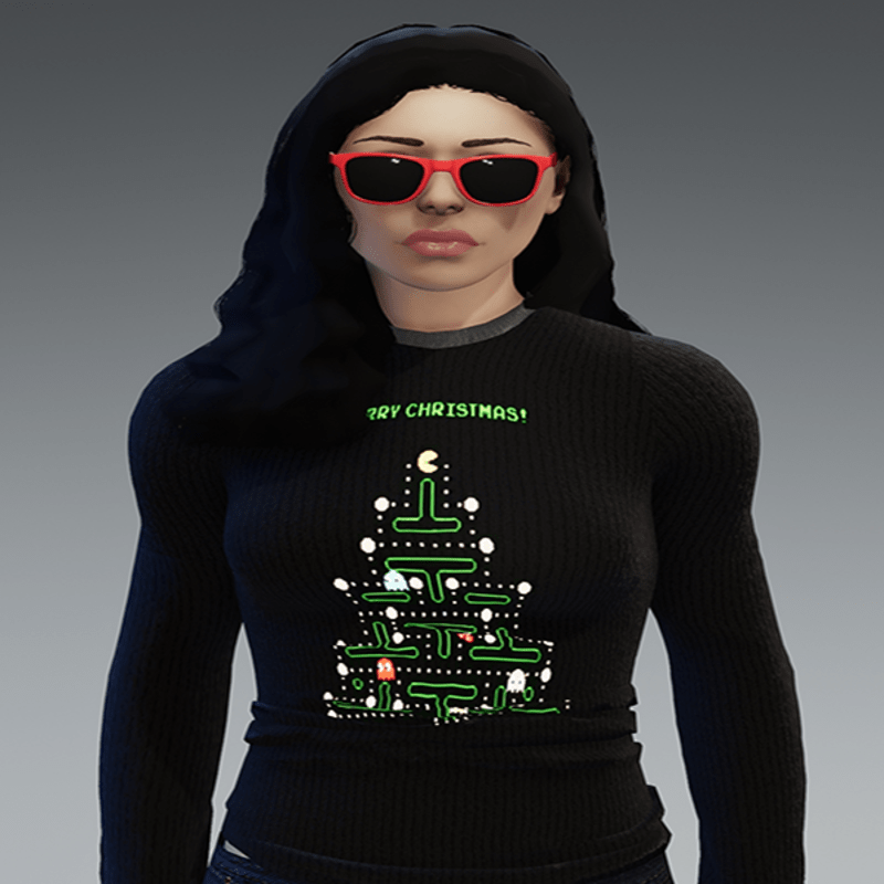 [INTOXICATED[ Unisex Merry Christmas Pac mon tree