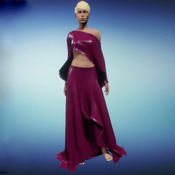 Skirt & Top | Wet Plum | "Assymetry" Collection