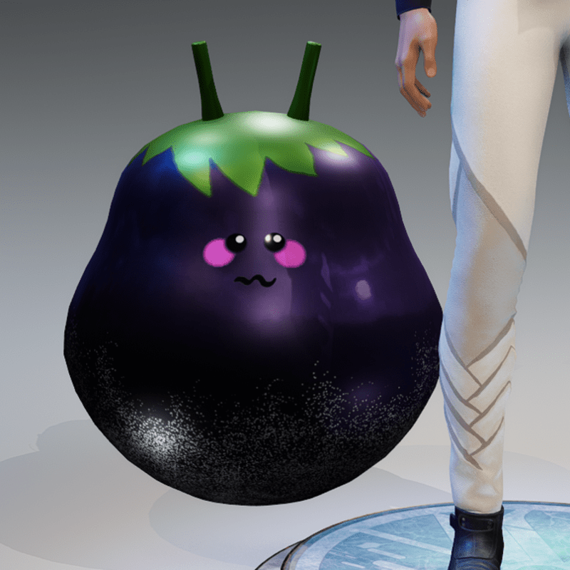 Space Hopper frosted Aubergine rigged male companion