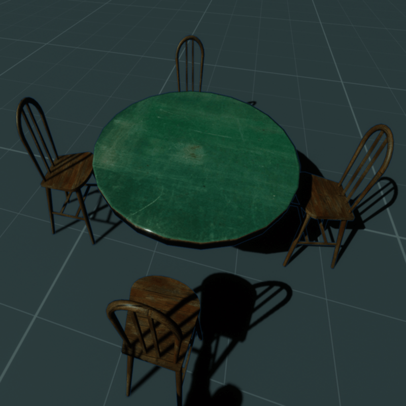 Rustic Poker Table Set