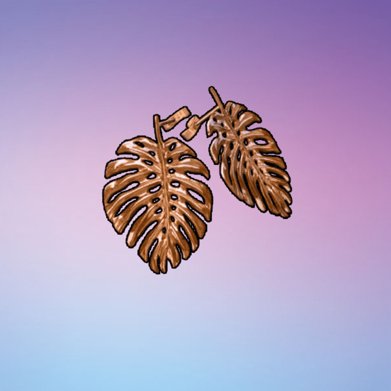 Palm Earrings Gold