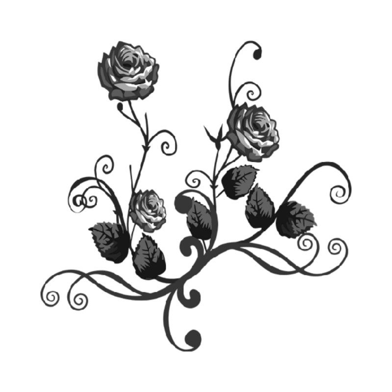 Black Rose Wall Decal