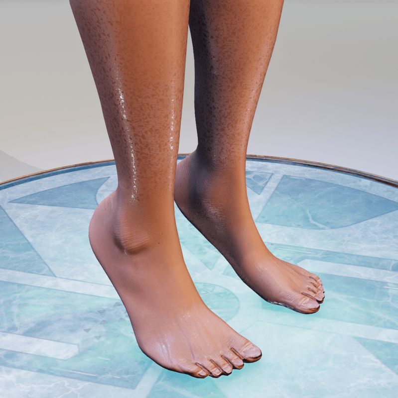 Tip toe feet for Kismet body wet skin