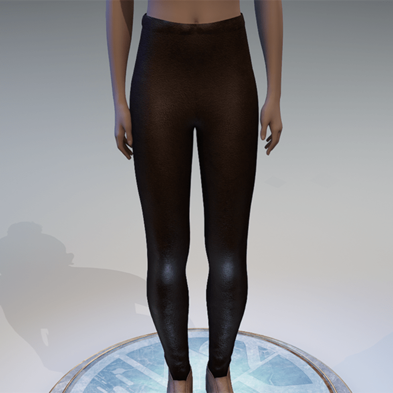 Brown faux leather leggings