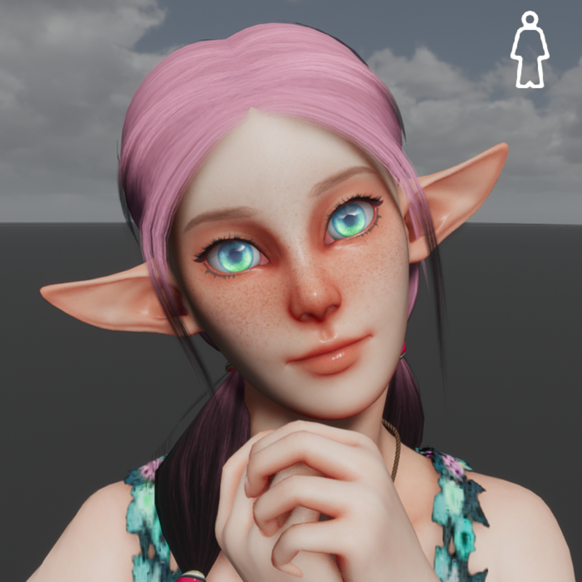 Wood Elf Avatar (Emissive Eyes)