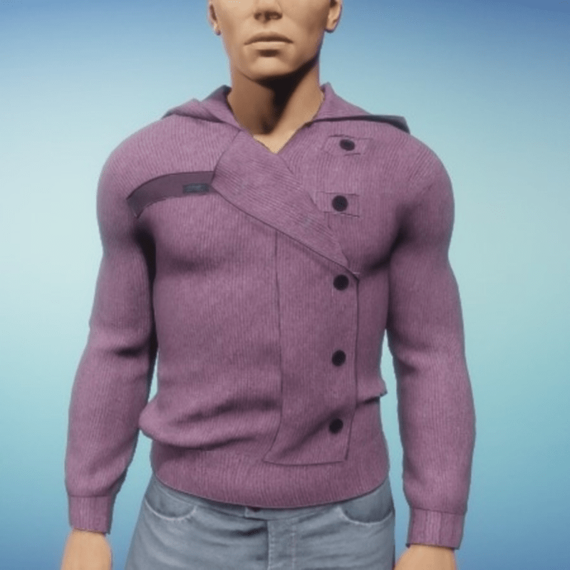 sweater with hood lila