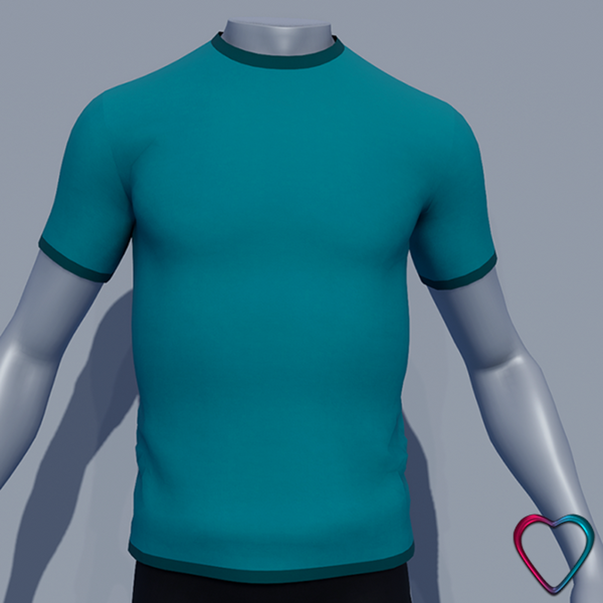 Men Plain TeeShirt - Green Quetzal