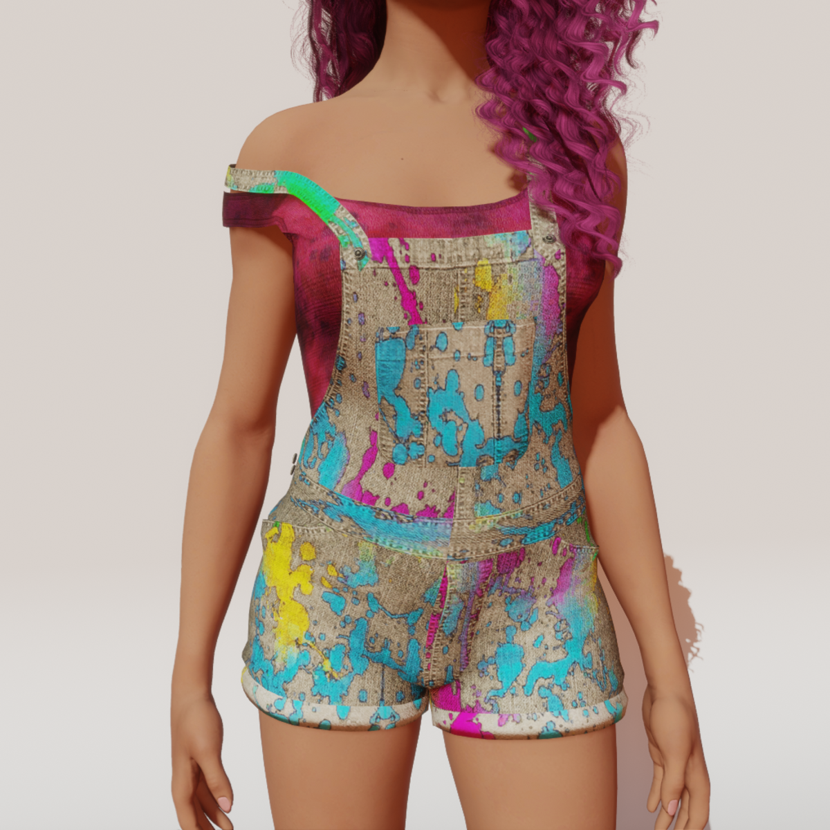 BMe Paint Splatter Over Alls