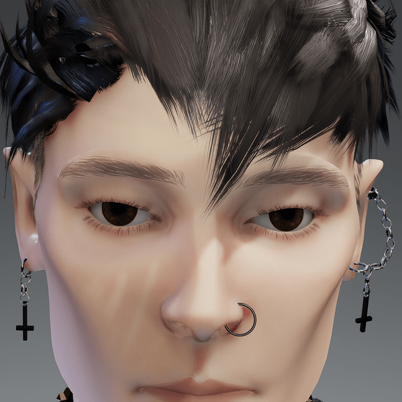 Male Gothic Earring Pair