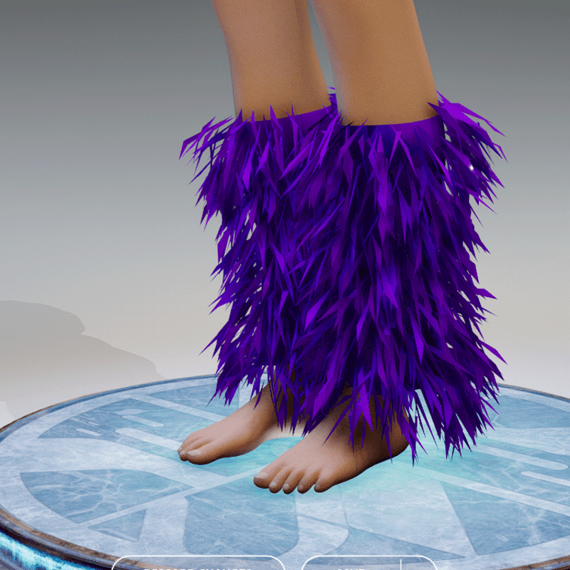 GoGo Dancer Furry Legwarmers PURPLE