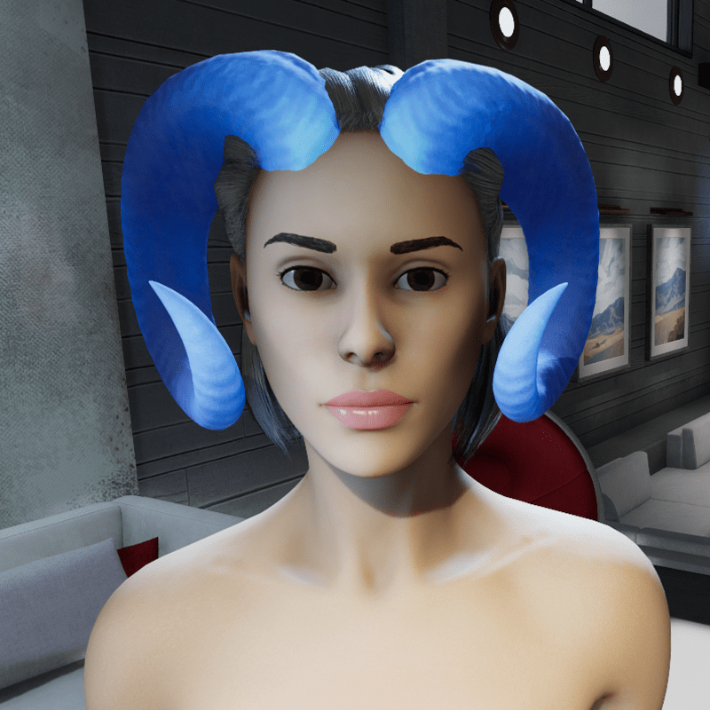 Spirit Of The Ram (Horns) - Blue