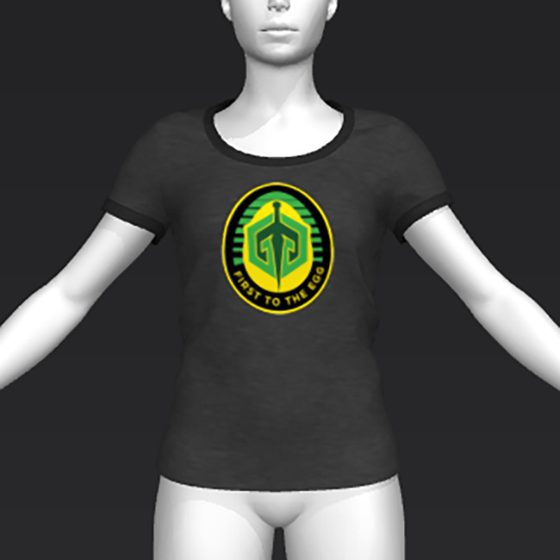 Ready Player One: First To The Egg T-Shirt (Grey) (W)