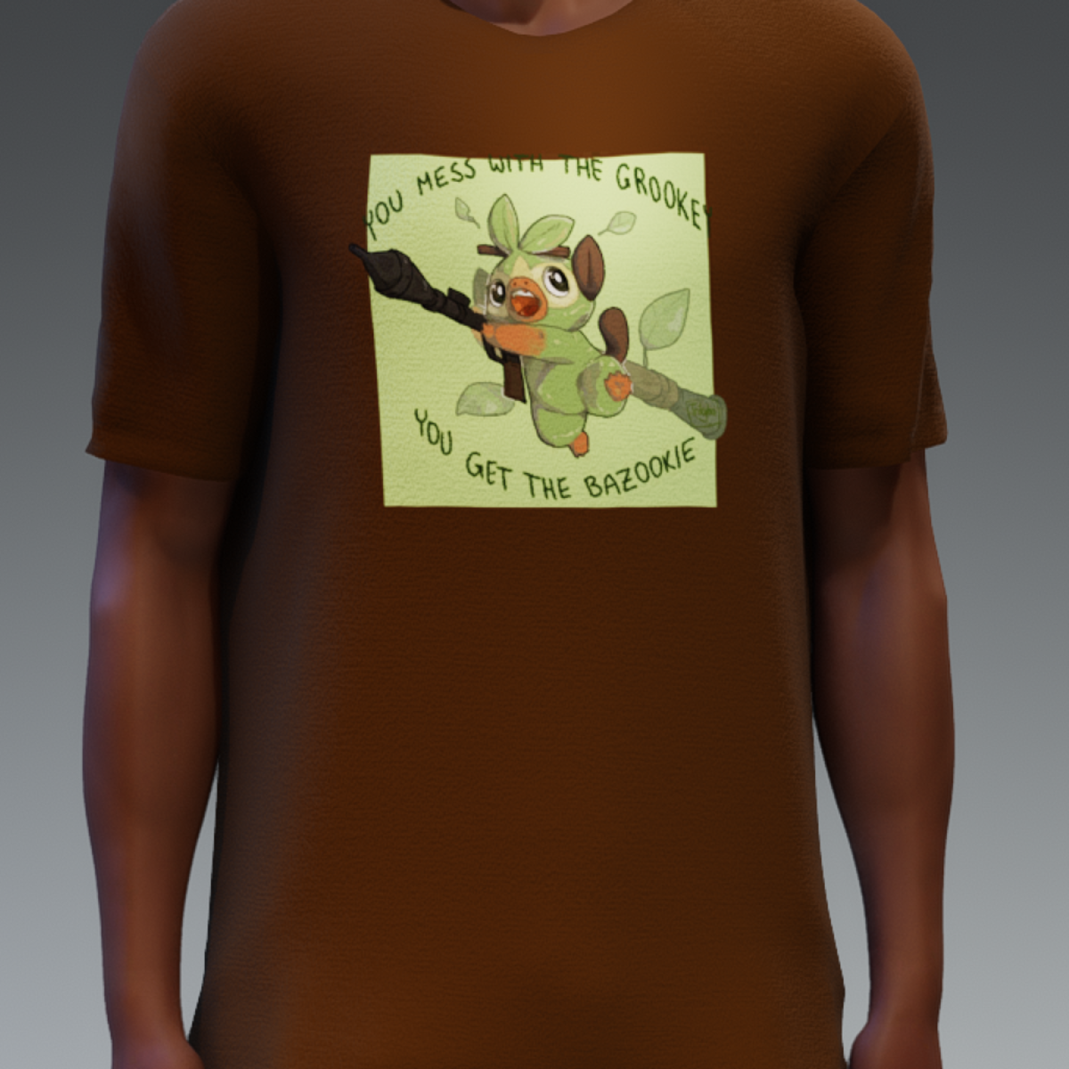 Grookey Pokemon Inspired Fan Art T-Shirt
