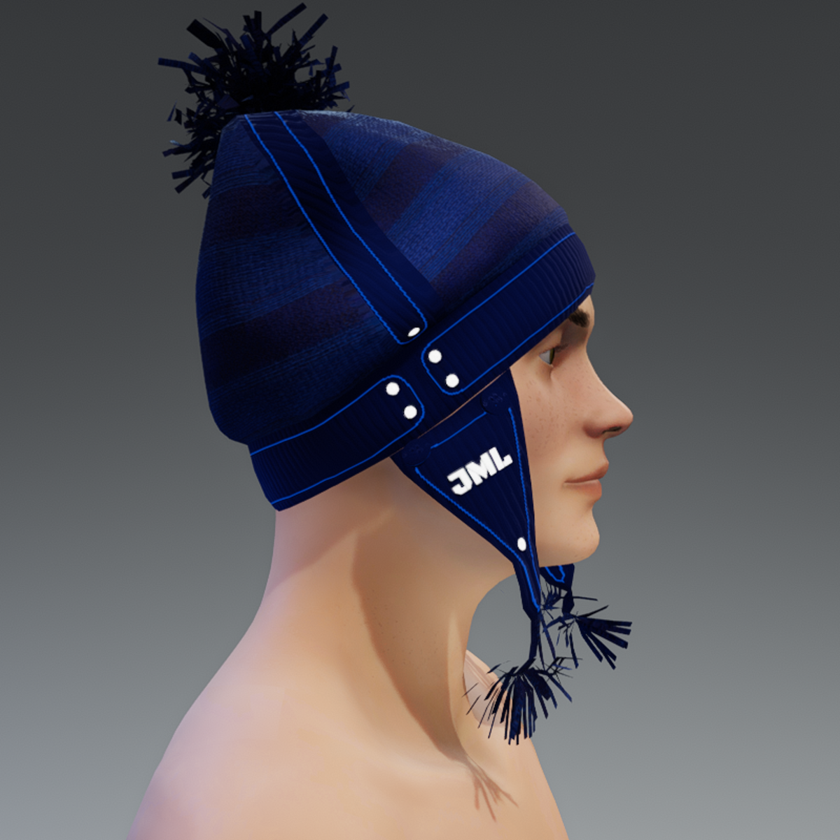 WINTER_ HAT_ UNISEX_ BLUE EMISSIVE