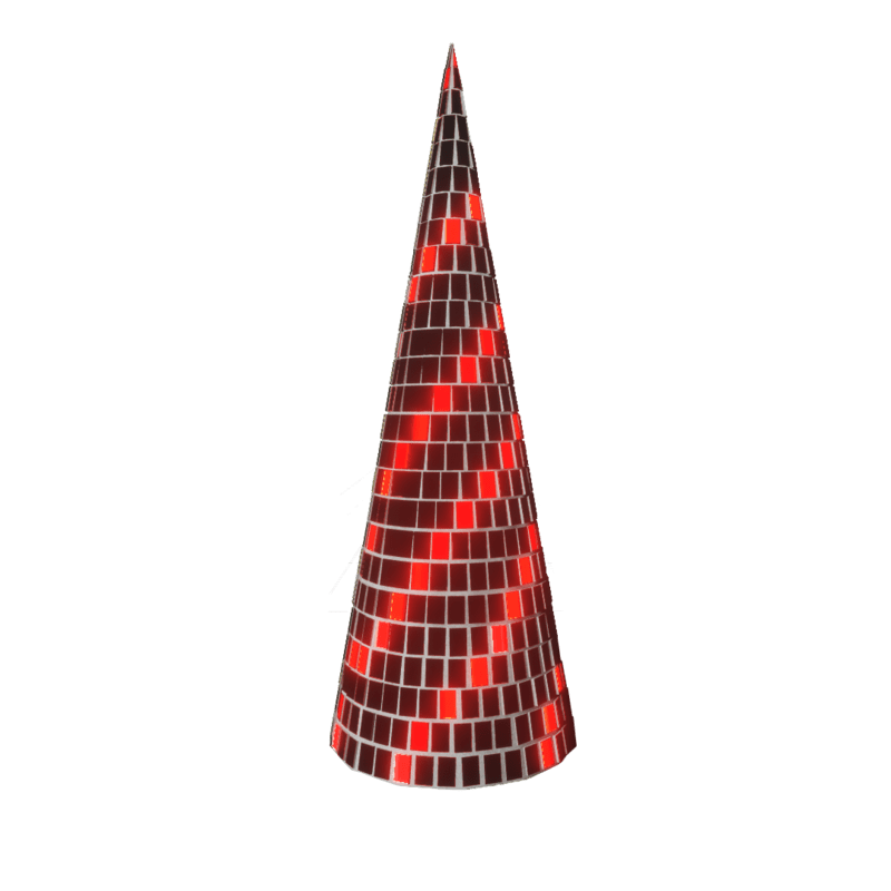 Disco christmas tree black - red