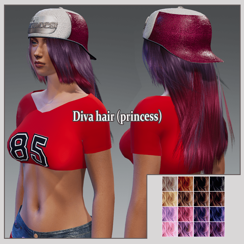 Diva hair (princess ) collorfull base!