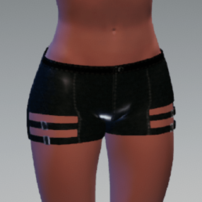 TnT_Black Leather Short