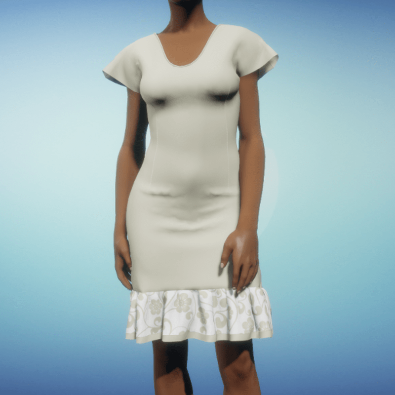 Summer Office Dress - Cream