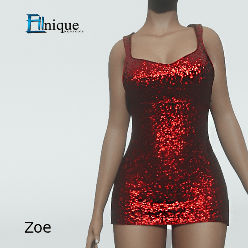 Zoe Red Glitter Cocktail Dress