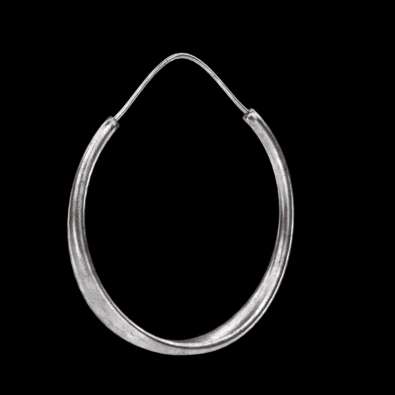 Lazy Hoop Earrings - Silver