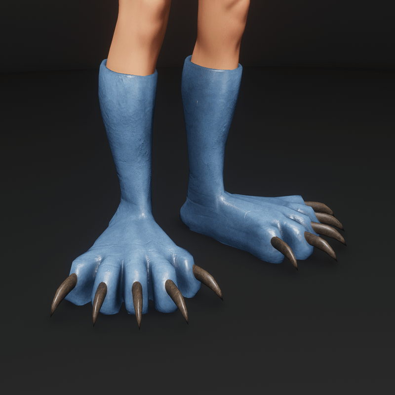 Monster feet (blue)