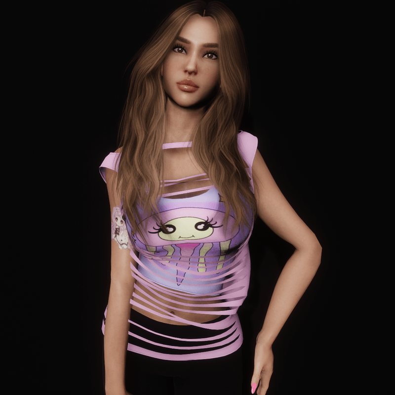 Kawaii Jellyfish & Ripped Blouse Set